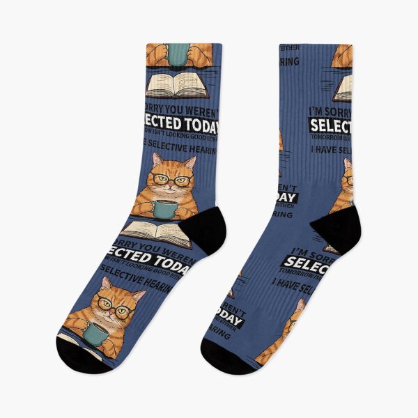 Item preview, I Have Selective Hearing You Werent Selected Sarcastic Cat Funny designed and sold by d247.