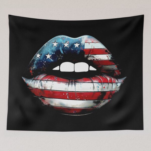Item preview, Red White Blue Lips designed and sold by Myra365Art.