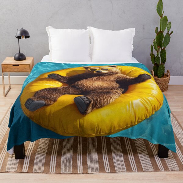 Item preview, Bear Relaxing In The Pool designed and sold by QuietKingdom.