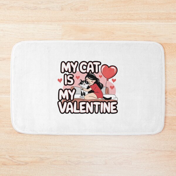 Item preview, My Cat Is My Valentine - Valentines Design designed and sold by Peter Stawicki.