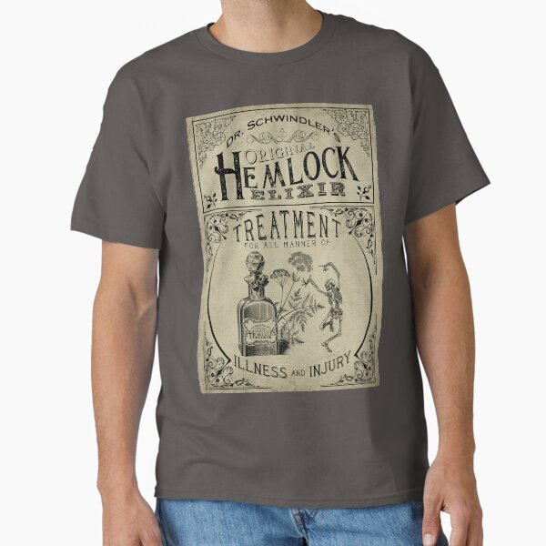 Aperçu de l'œuvre Original Hemlock Elixir Vintage Label du Dr. Schwindler créée et vendue par SketchyCrow.