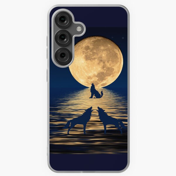 Vista previa del artículo con la obra «Lobos aullando a la luna», diseñado y vendido por 3TFashion.