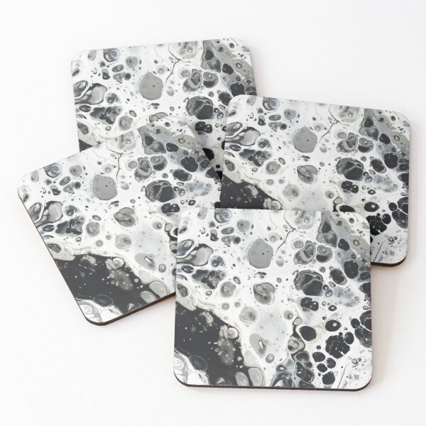 Item preview, Black & White Bubbles Paint Pour designed and sold by Havocgirl.