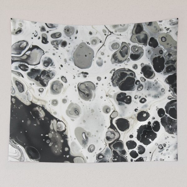 Item preview, Black & White Bubbles Paint Pour designed and sold by Havocgirl.