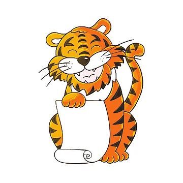 Artwork thumbnail, CuteTigerSticker by hsstudio2025