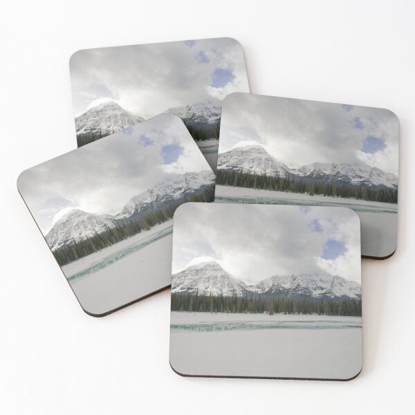 Item preview, Athabasca River Framed by Snowy Peaks designed and sold by rawshutterbug.