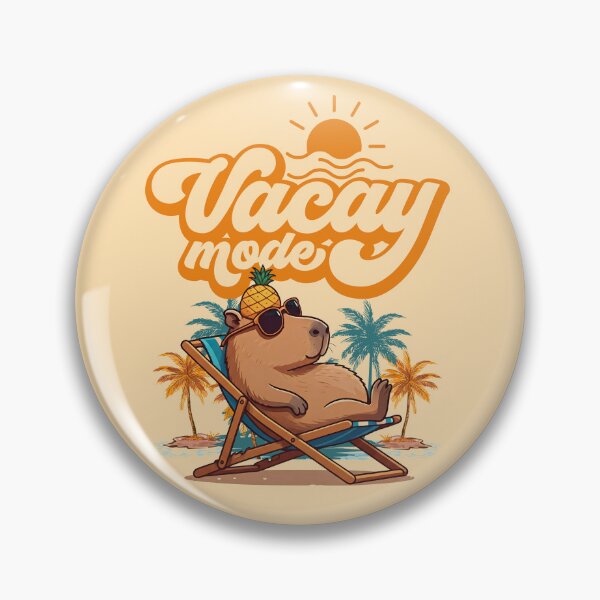 Item preview, Summer Vacay Mode - Cool Capybara On The Beach designed and sold by The magic  Yellow bus.