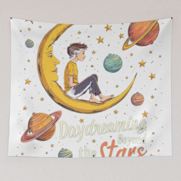 Artikelvorschau, Daydreaming Beyond the Stars Grafik-T-Shirt – T-Shirt mit kosmischem Weltraum-Motiv für Träumer entworfen und verkauft von InsightA.