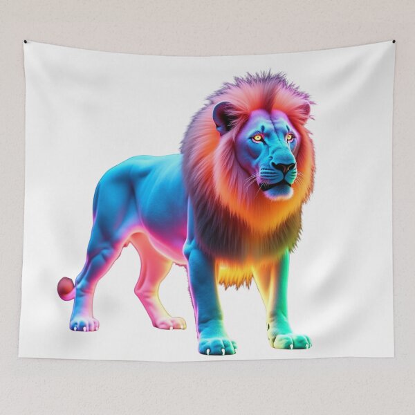 Item preview, Colorful Glowing Lion designed and sold by GloriousArtSKD.
