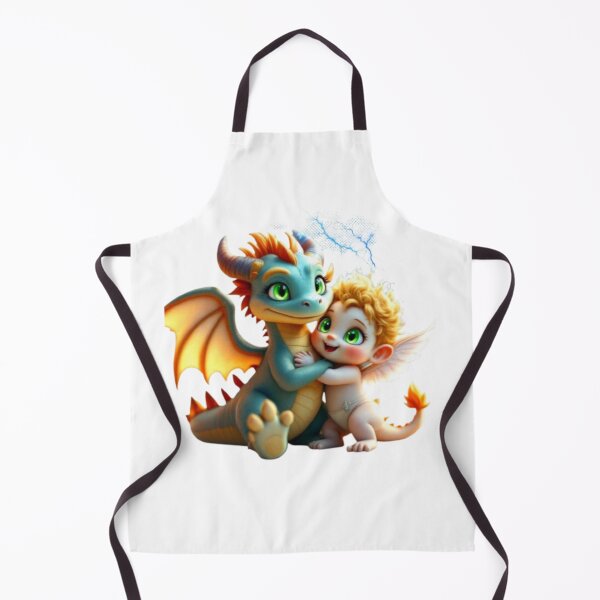 Item preview, Cheerful cherubim angel hugging a dragon designed and sold by DivineHaven.