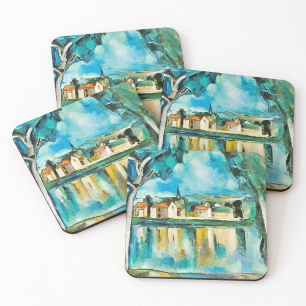 Item preview,  Town on the Bank of a Lake by Maurice de Vlaminck,1909, oil on canvas Made more vibrant designed and sold by CristalleLisa.