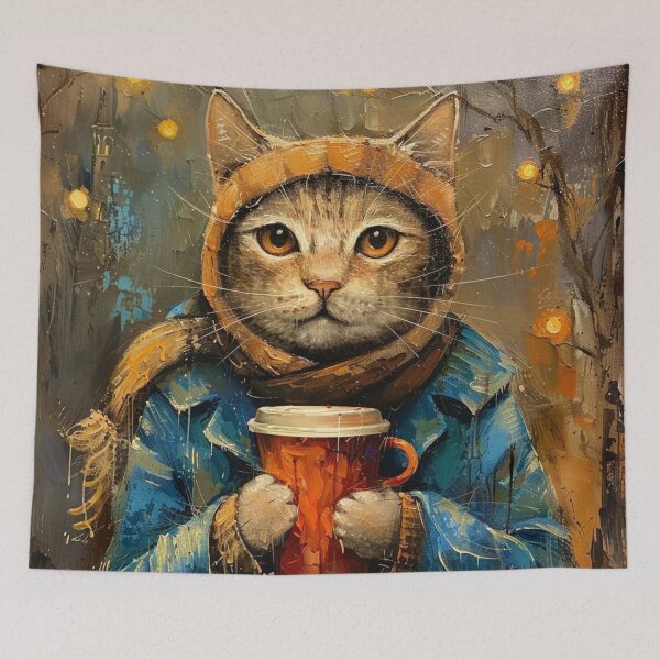 Item preview, Cat Coffee Winter designed and sold by Myra365Art.