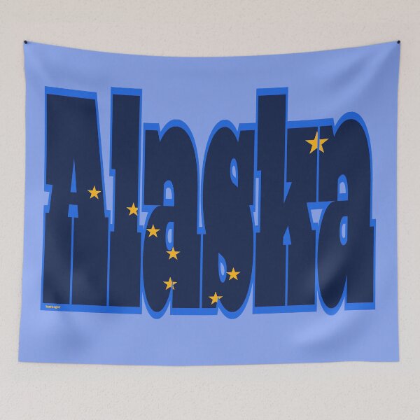Item preview, Alaska Font with Alaskan Flag designed and sold by Havocgirl.
