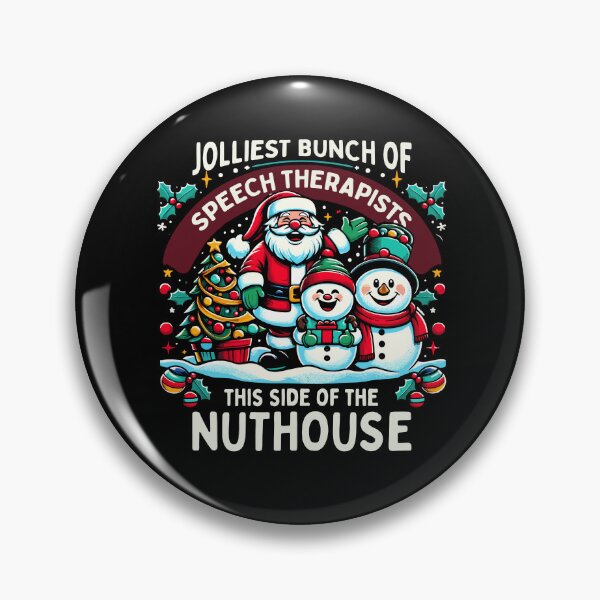 Item preview, Jolliest Bunch Of Speech Therapists Snowman Santa Xmas Tree designed and sold by Dressed For  Duty.