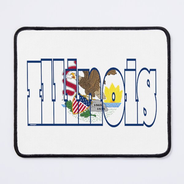 Item preview, Illinois Font with Illinoisan Flag designed and sold by Havocgirl.