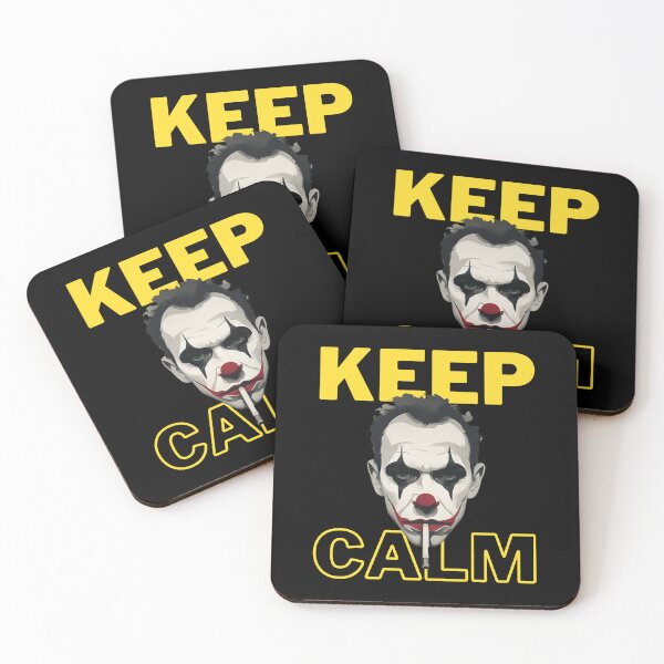 Item preview, Keep Calm Stylized Clown Face - Unique Flat 2D Art Design designed and sold by Colorful-Garden.