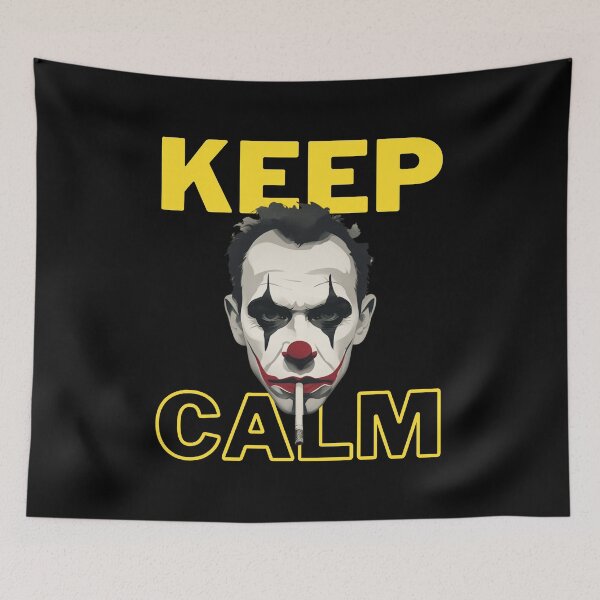 Item preview, Keep Calm Stylized Clown Face - Unique Flat 2D Art Design designed and sold by Colorful-Garden.