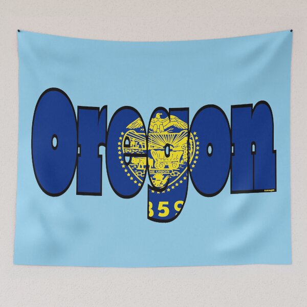 Item preview, Oregon Font with Oregonian Flag designed and sold by Havocgirl.