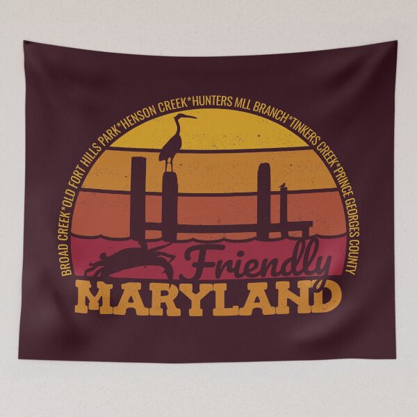 Item preview, Friendly Maryland Sunset Retro Local Pride Logo designed and sold by CRHPOD20.