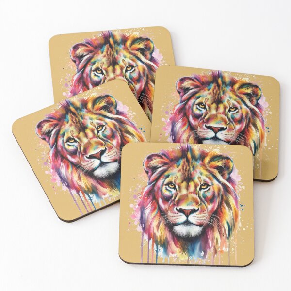 Item preview,   Vibrant Watercolor Lion's Face Art designed and sold by AnimalAirtistry.