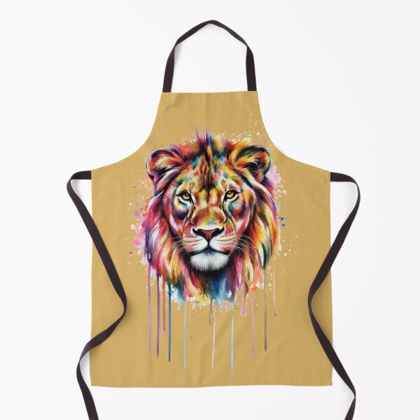 Item preview, Vibrant Watercolor Lion's Face Art designed and sold by AnimalAirtistry.