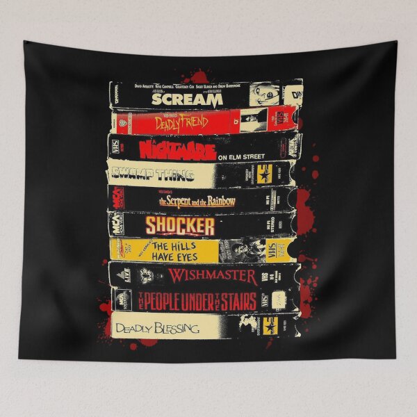 Item preview, VHS Horror movies: melancholy vision of 80s scary movies... designed and sold by milodesign.