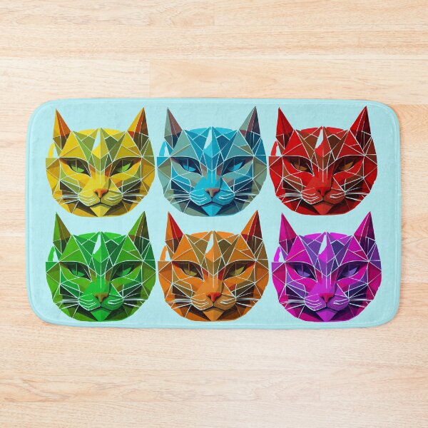 Item preview, Geometric Cat Print designed and sold by Flower Magic .