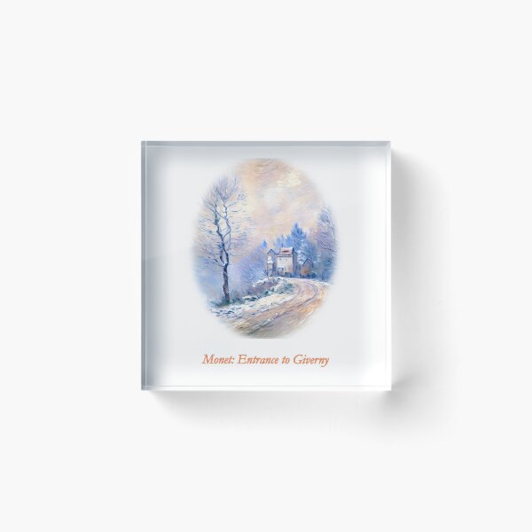 Aperçu de l'œuvre L'entrée de Giverny sous la neige - Beauté et tranquillité (chemises) créée et vendue par artdesignsnow.