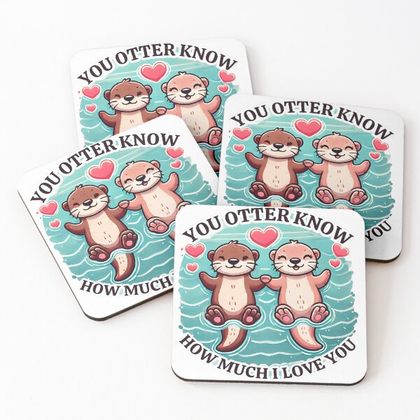 Item preview, "You Otter Know How Much I Love You" Adorable Otter Couple Design designed and sold by MigNetZ.