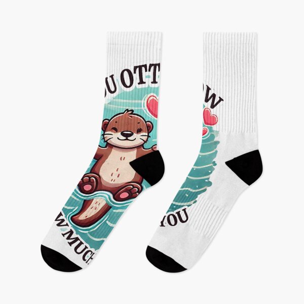 Item preview, "You Otter Know How Much I Love You" Adorable Otter Couple Design designed and sold by MigNetZ.