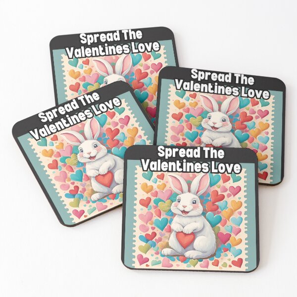 Item preview, Spread the Valentines Love - Bunny and Hearts designed and sold by FroggyFly Designs.