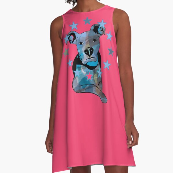 HUND WELPE CAMOUFLAGE PINK A-Linien Kleid