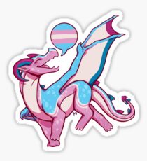 Transgender Pride Flag Dragon (2nd Edition) Sticker