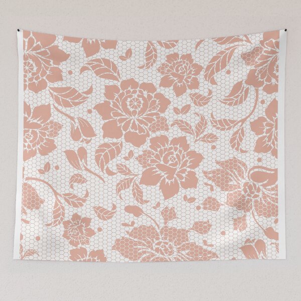 Item preview, Lace Floral Pattern Delicate Lacework Vintage Lace Design Floral Lace Motif Romantic Lace Pattern designed and sold by TolgaSal.