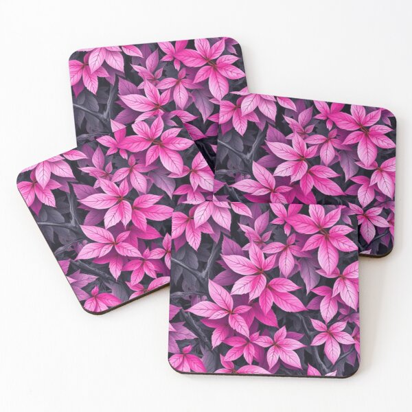 Item preview, realistic pink and black leafy camo  designed and sold by Goth Boy Gang.