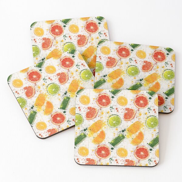 Item preview, Vibrant citrus fruits with abstract paint splashes designed and sold by Piotrek0001.