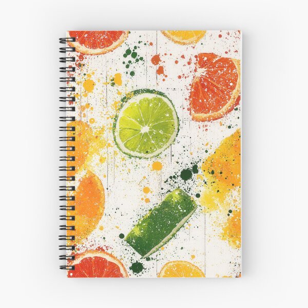 Item preview, Vibrant citrus fruits with abstract paint splashes designed and sold by Piotrek0001.