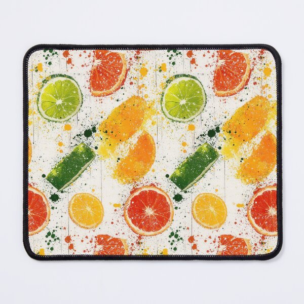 Item preview, Vibrant citrus fruits with abstract paint splashes designed and sold by Piotrek0001.