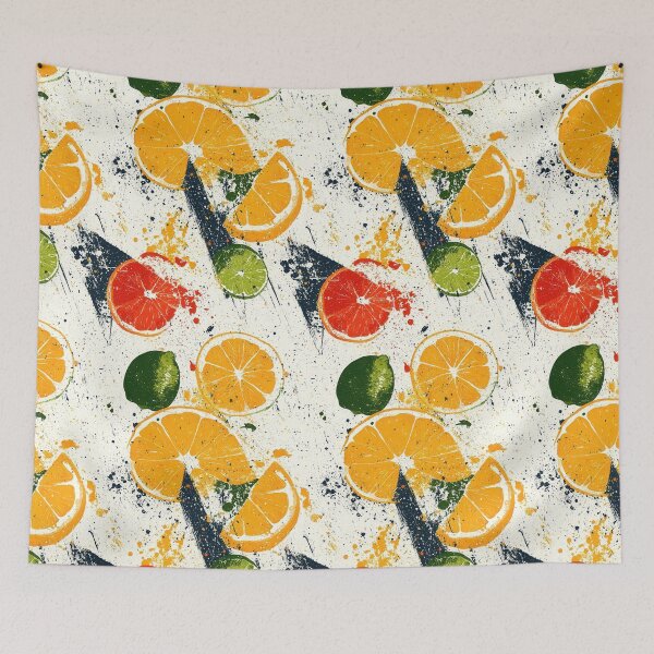 Item preview, Modern citrus-inspired art with dynamic designs designed and sold by Piotrek0001.