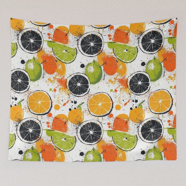 Item preview, Artistic orange and lime compositions with splashes designed and sold by Piotrek0001.