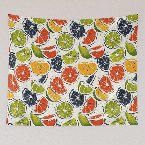 Item preview, Colorful citrus designs with bold artistic strokes designed and sold by Piotrek0001.