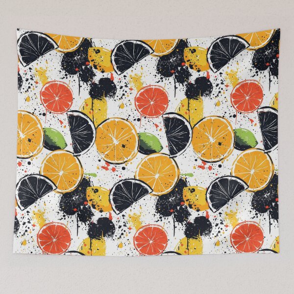 Item preview, Abstract orange and lime patterns with vivid tones designed and sold by Piotrek0001.