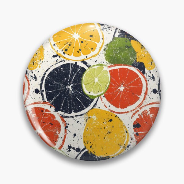 Item preview, Playful citrus art with splashes and textures designed and sold by Piotrek0001.
