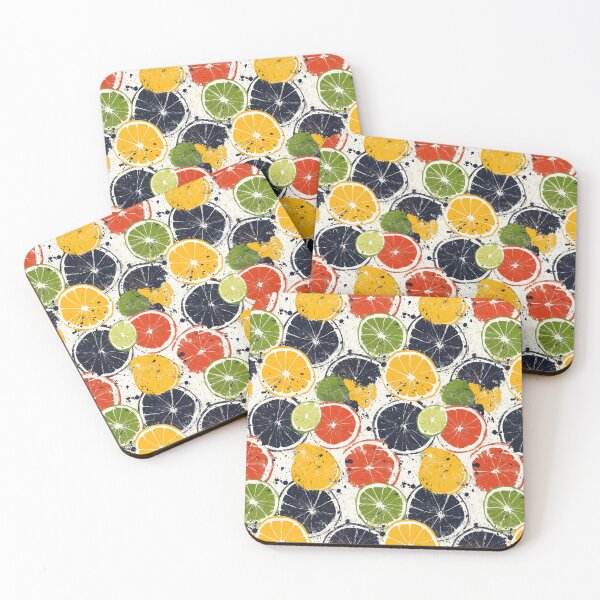 Item preview, Playful citrus art with splashes and textures designed and sold by Piotrek0001.