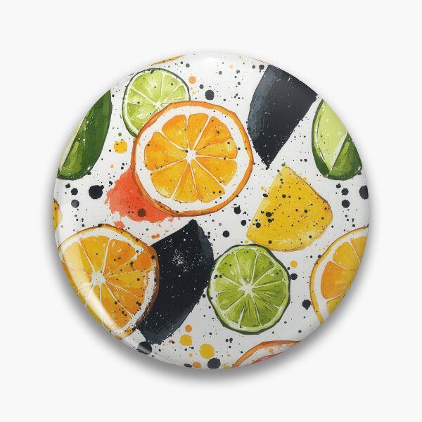 Item preview, Dynamic orange and lime slices in bold colors designed and sold by Piotrek0001.