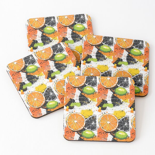 Item preview, Citrus-inspired modern art with vibrant splashes designed and sold by Piotrek0001.