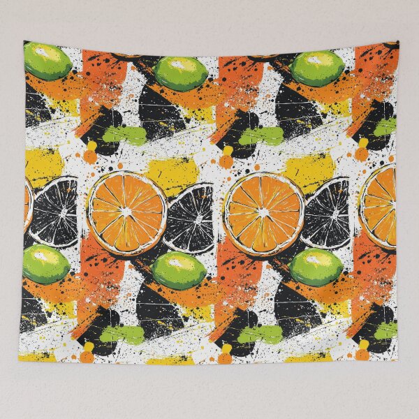 Item preview, Citrus-inspired modern art with vibrant splashes designed and sold by Piotrek0001.