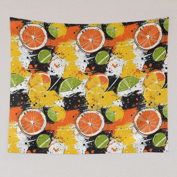 Item preview, Juicy orange and lime abstract fruit illustrations designed and sold by Piotrek0001.