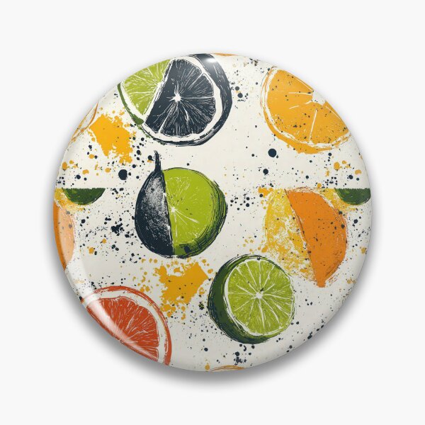 Item preview, Vivid orange and lime abstract fruit compositions designed and sold by Piotrek0001.