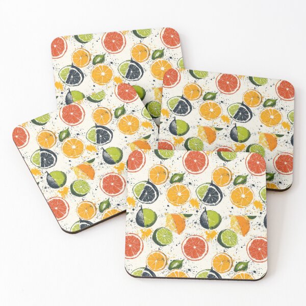 Item preview, Vivid orange and lime abstract fruit compositions designed and sold by Piotrek0001.